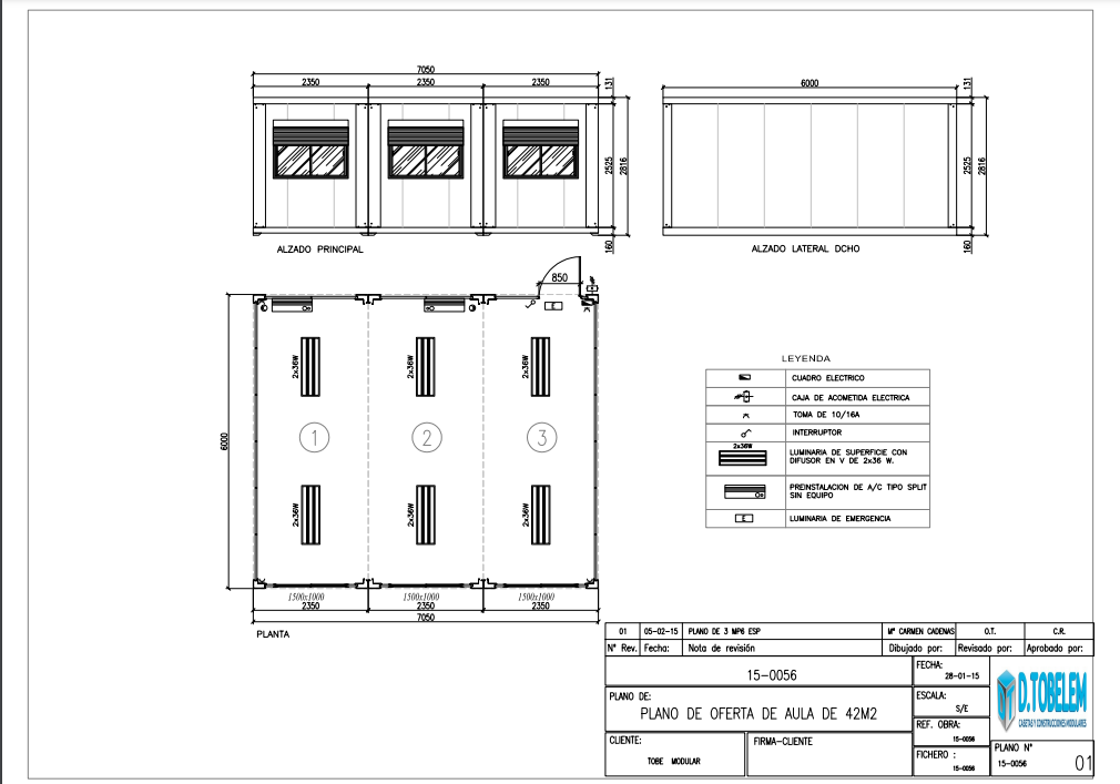 planos guarderia modular
