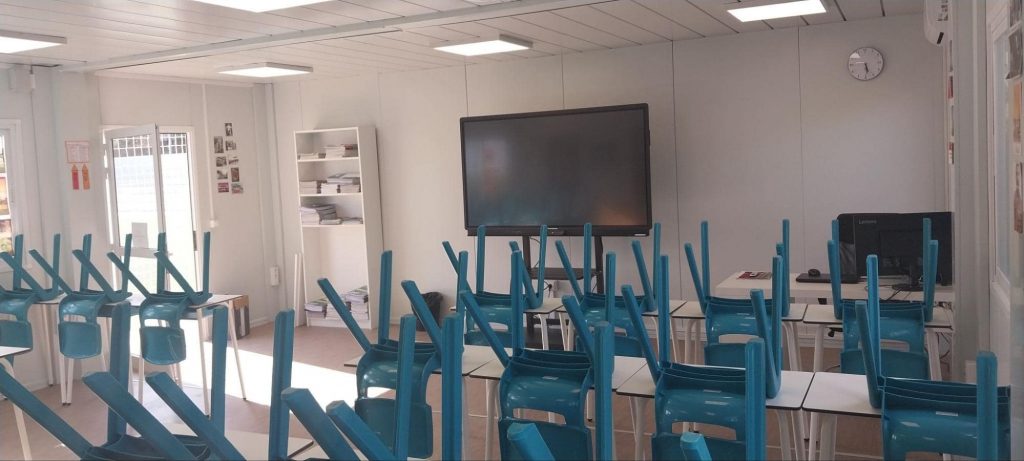 Foto de aulas prefabricadas